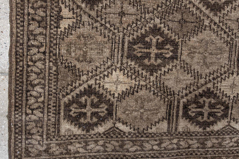 Antique Afghan Area Rug (2' x 4')